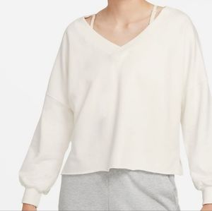 Nike yoga SuperSoft oversized pullover offwhite NWT szXS